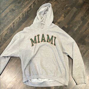 Gray oversized Miami Hoodie